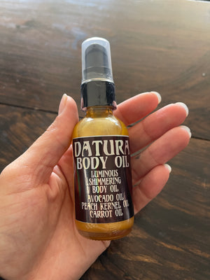 Luminous Shimmering Body Oil, Peach Kernel Oil & Avocado Oil 2oz