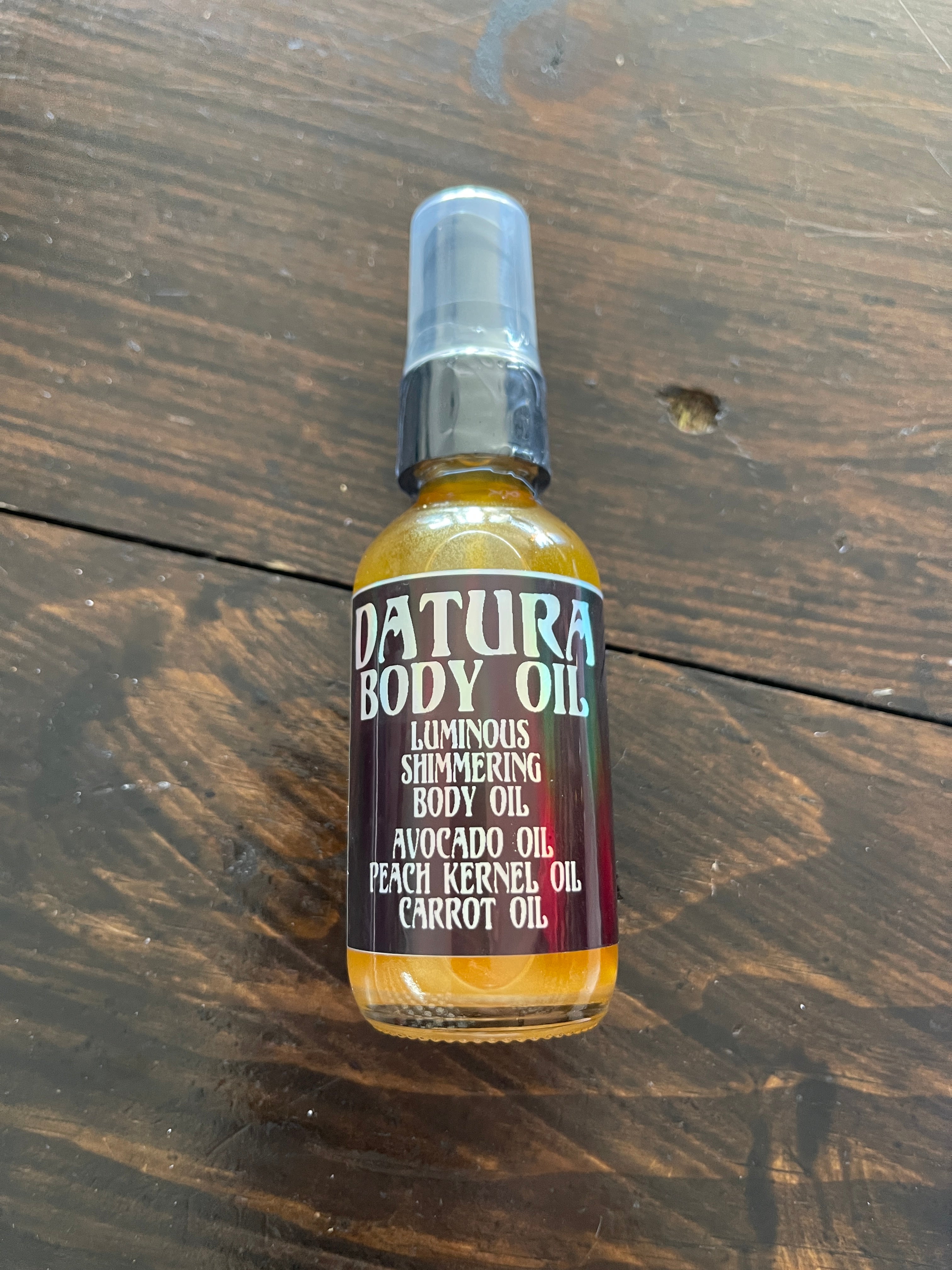 Luminous Shimmering Body Oil, Peach Kernel Oil & Avocado Oil 2oz
