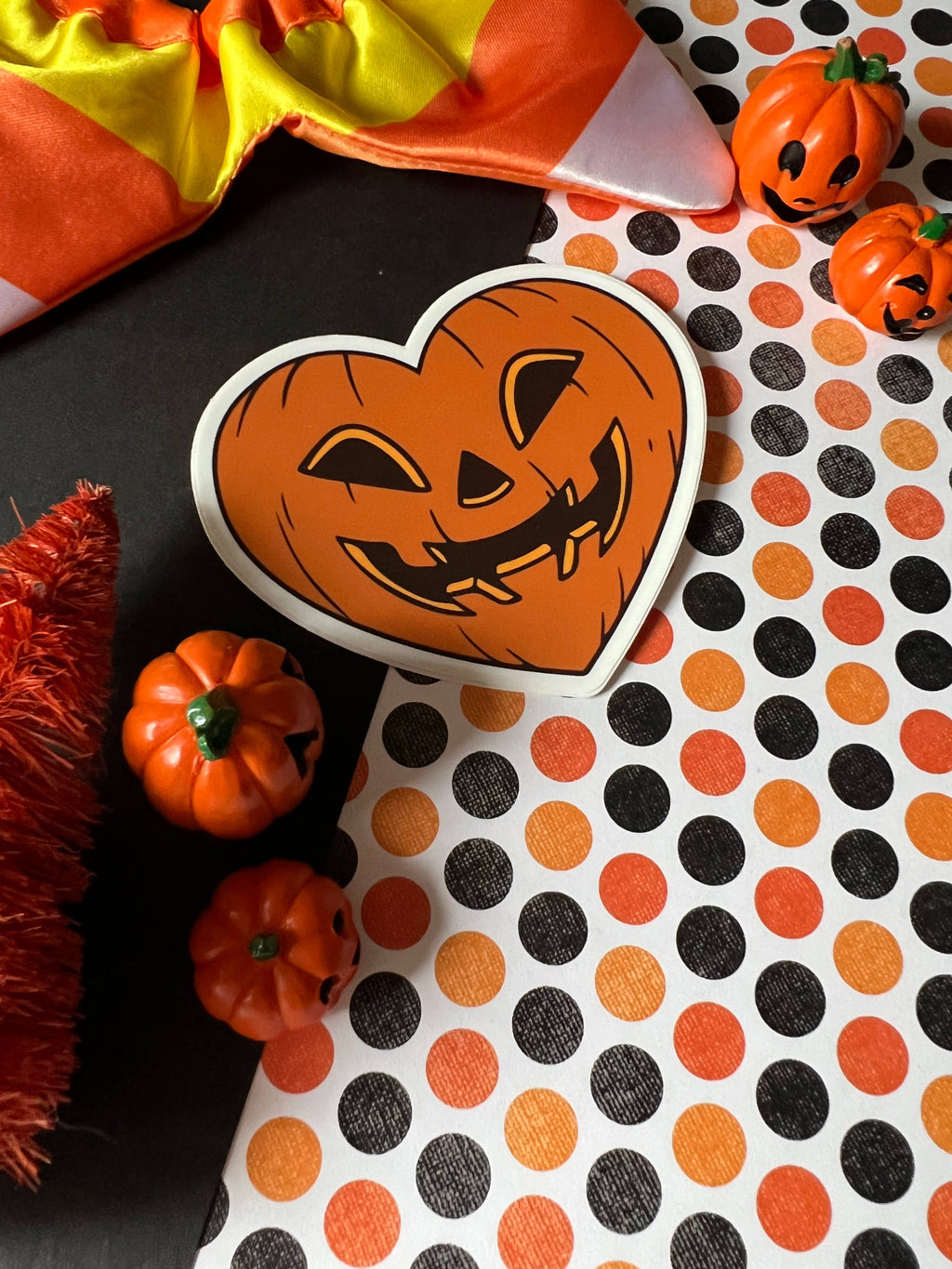 Jack O’ Lantern Pumpkin Sticker. Halloween