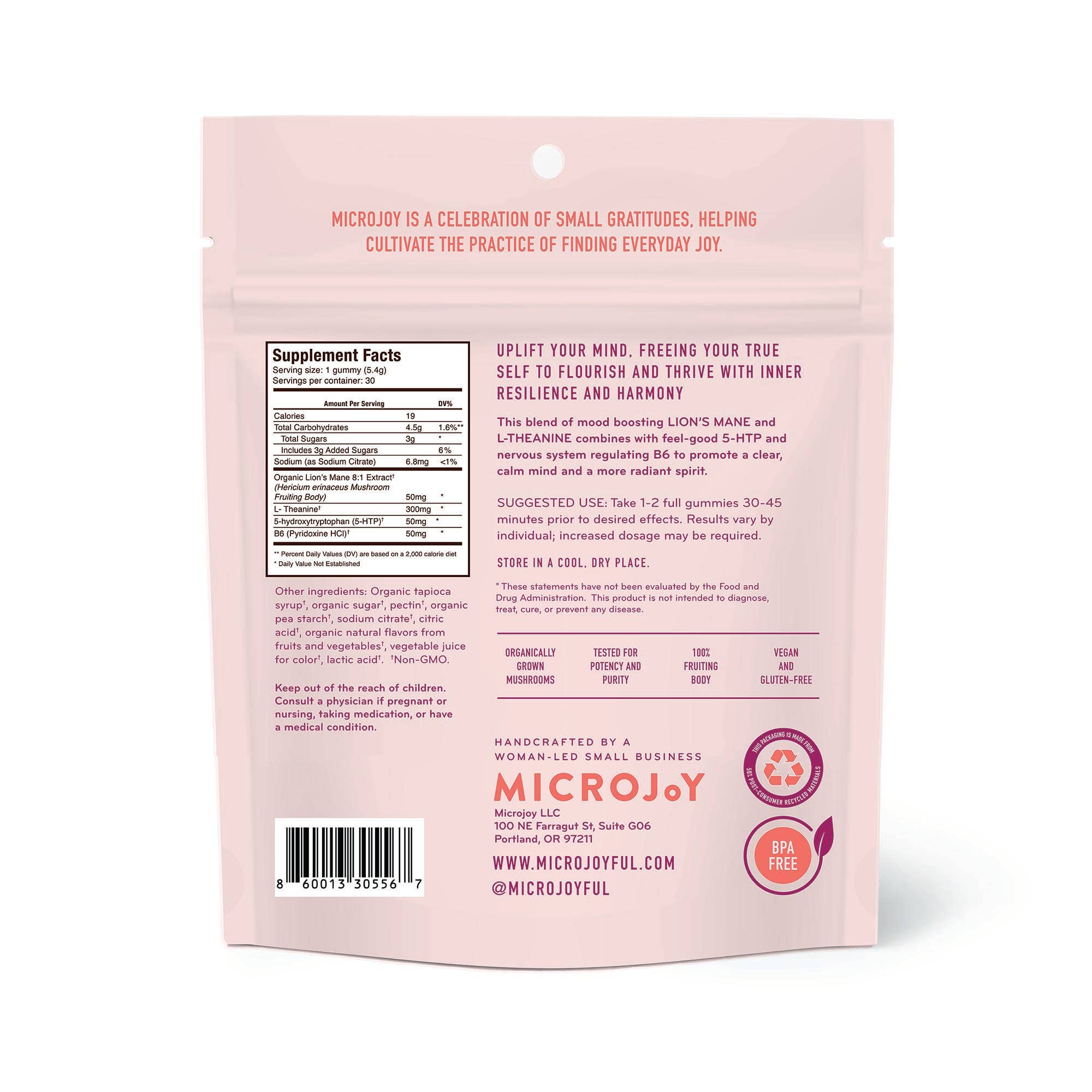 Elevate Mushroom Gummies (30) / Vegan Supplement / Mood