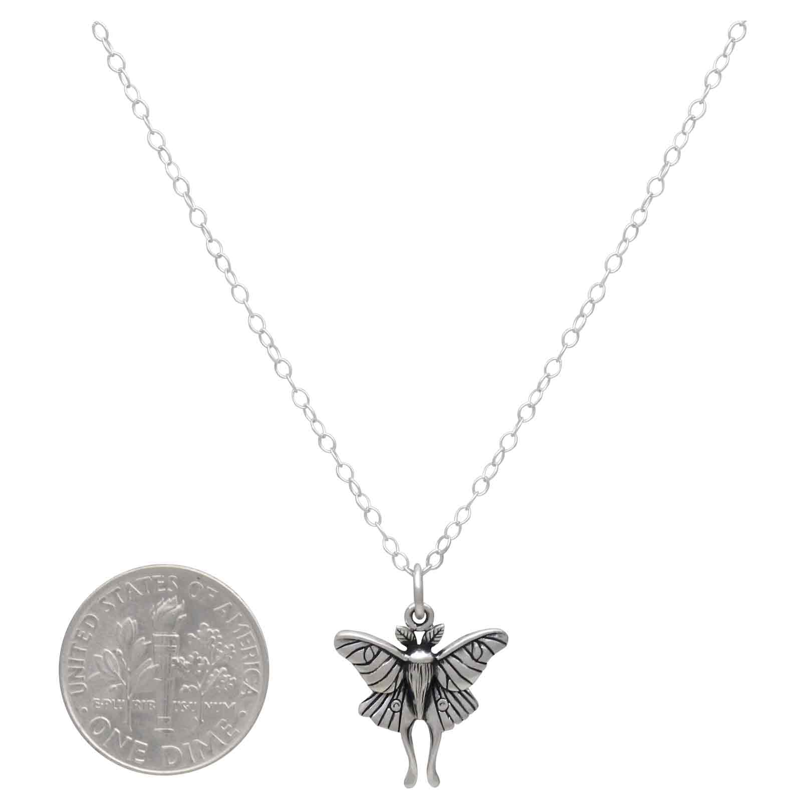Sterling Silver Luna Moth Necklace