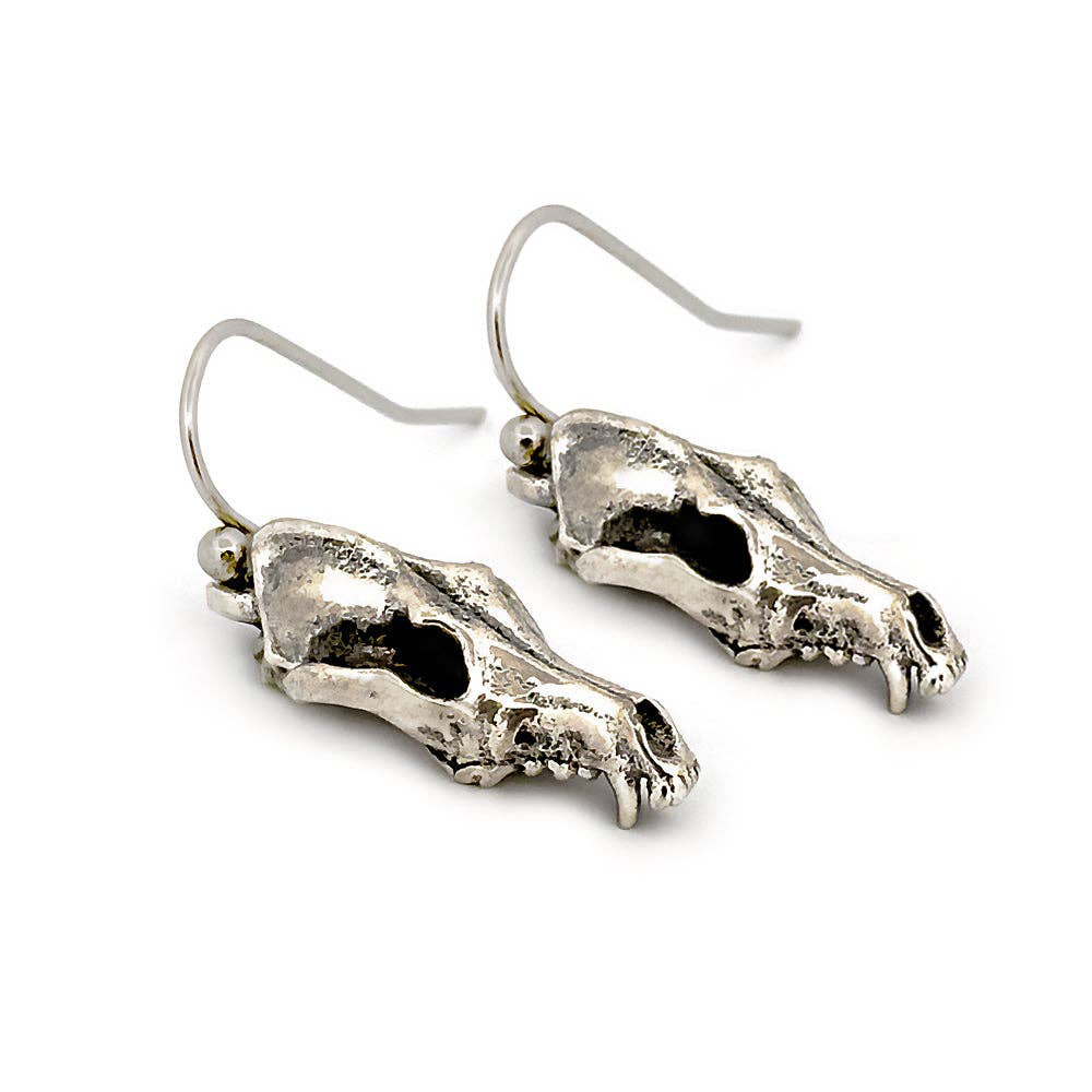 Coyote Earrings: Sterling Silver