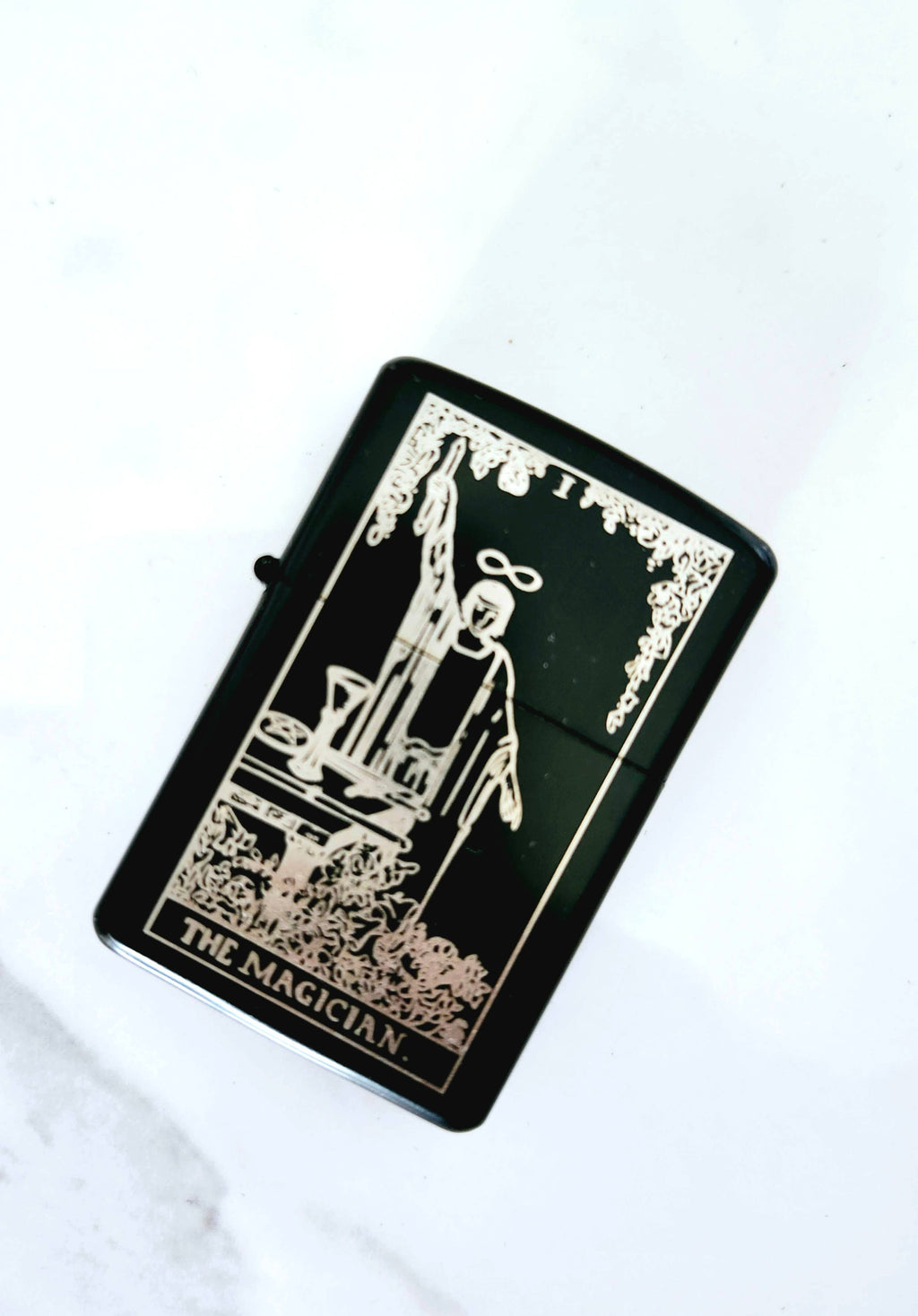 Magician Tarot Engraved Flip Top Metal Windproof Lighter