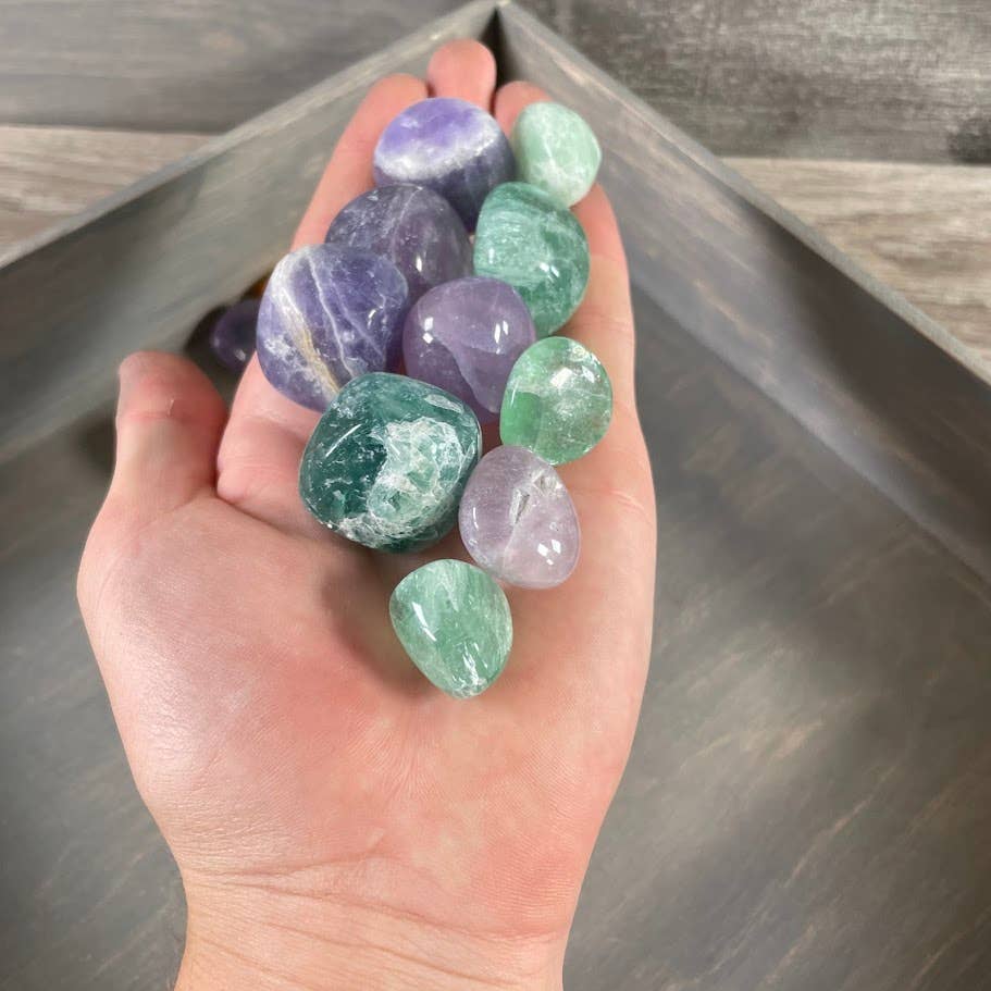 Colorful Fluorite Tumbled
