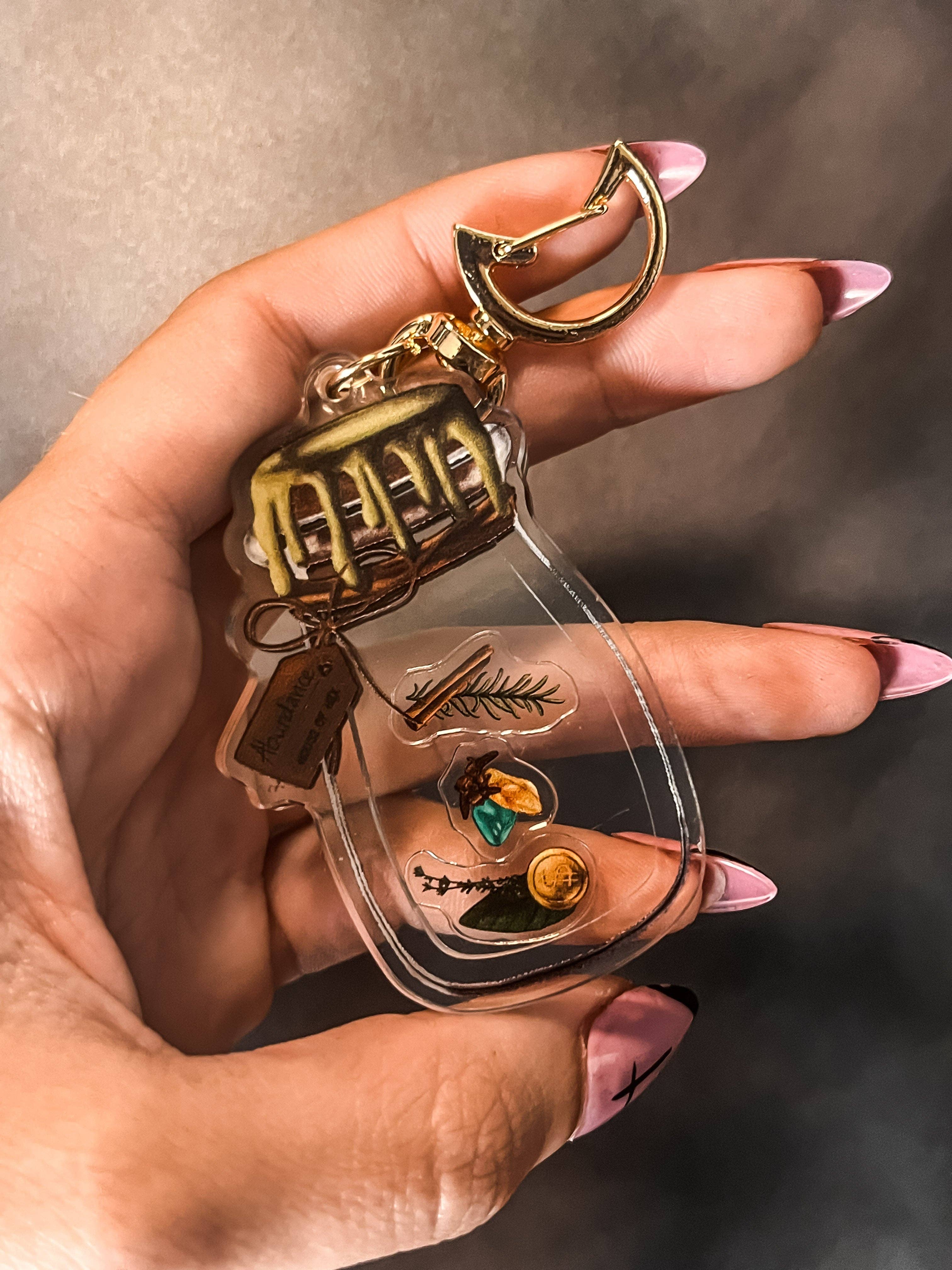 Abundance Jar Shaker Keychain