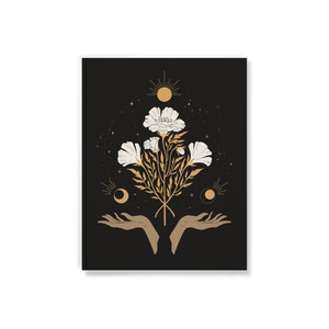 Celestial Flowers Medium Layflat Journal Notebook