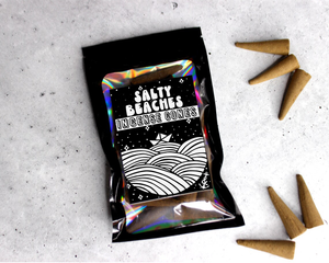 Salty Beaches Incense Cones | Backflow Incense | Extra Large