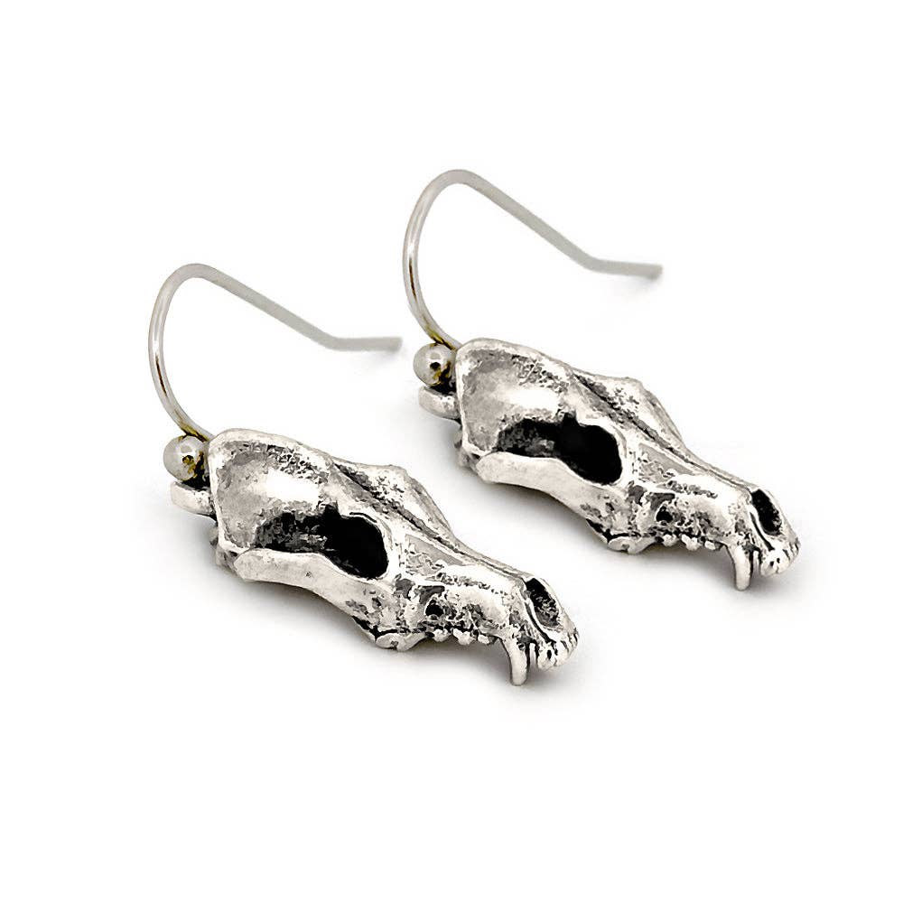 Coyote Earrings: Sterling Silver