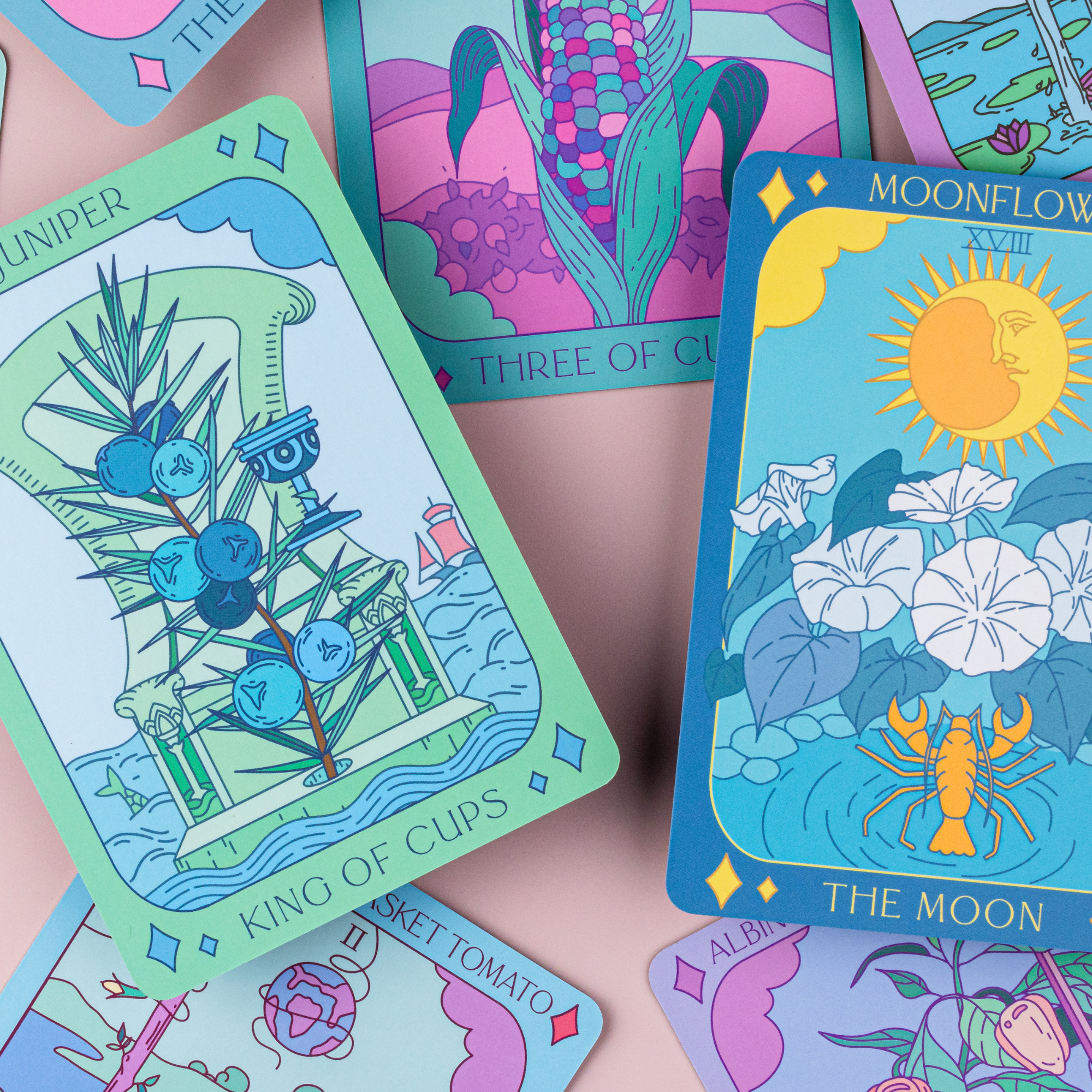 Botanical Tarot Deck + Guidebook by: Sow the Magic