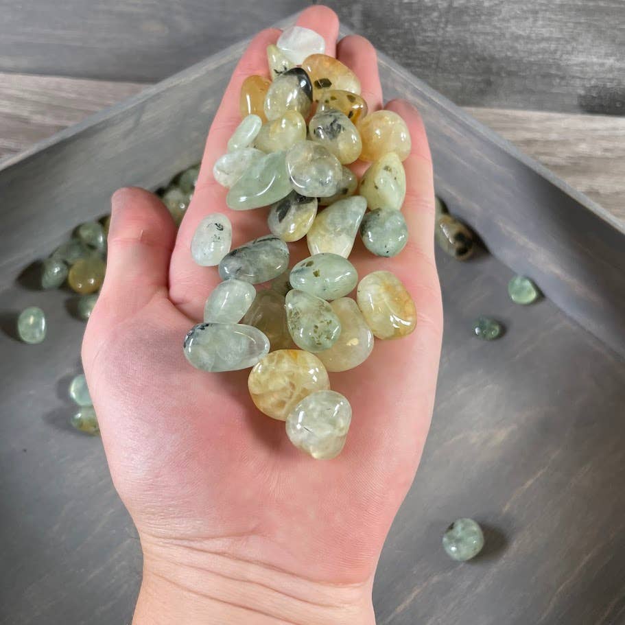 Tumbled Prehnite Golden