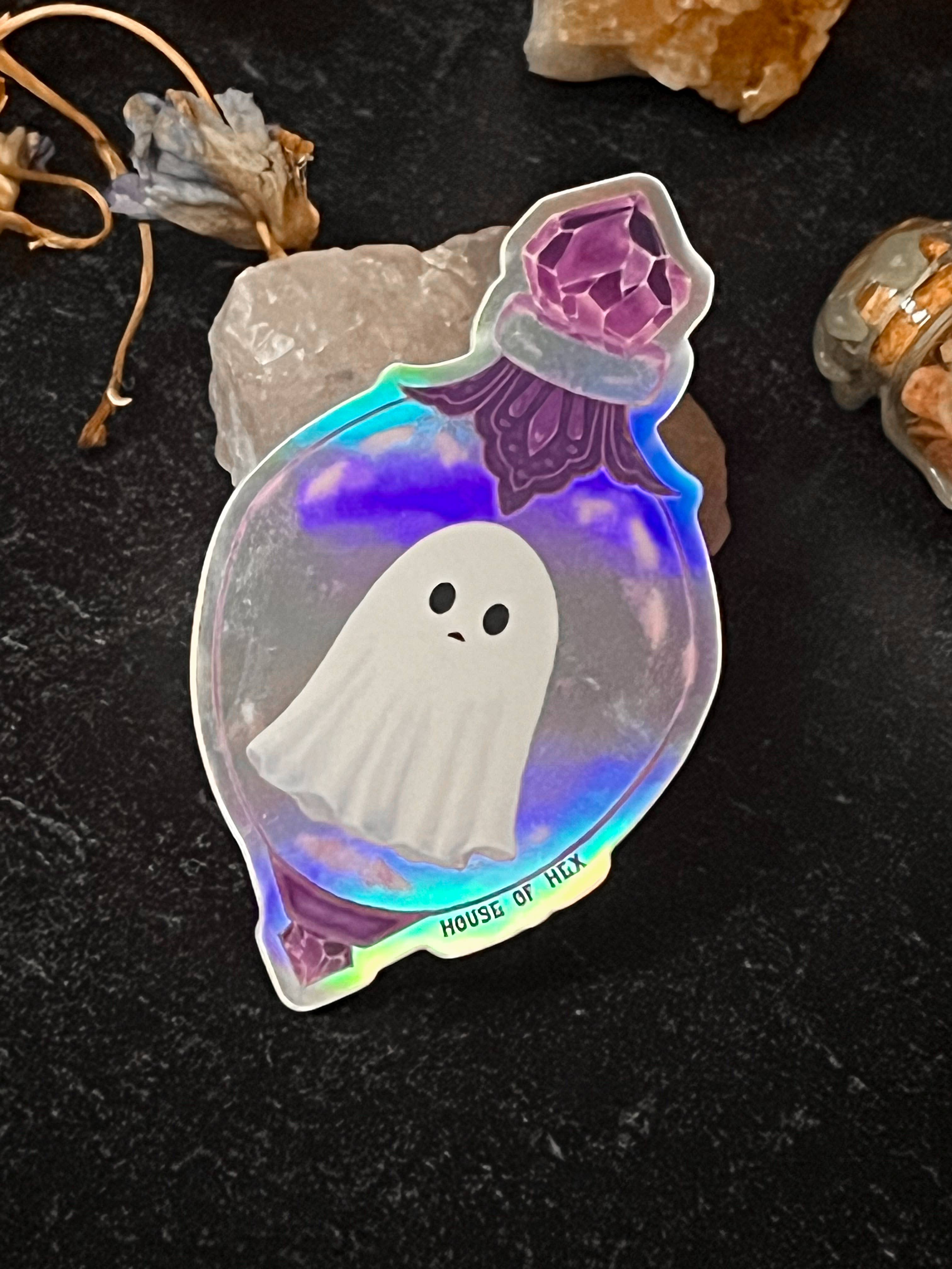 Ghost in Trinket Sticker | dark decor | witchy decor | witch