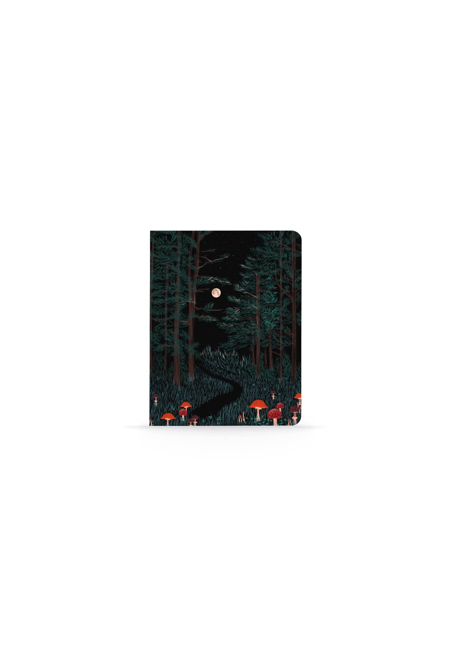 Moonrise Forest Layflat Journal Notebook: Lined / Medium