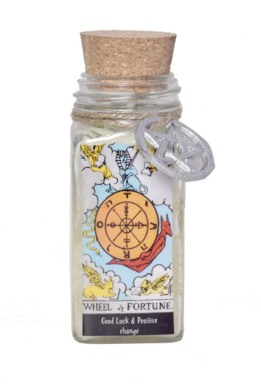 Tarot Candle: Wheel of Fortune (6 oz)