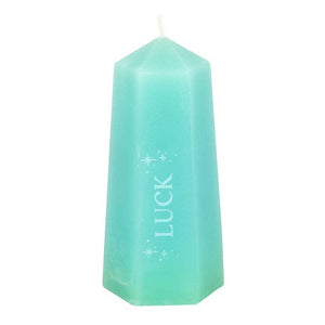 Luck Crystal Candle with Rough Green Aventurine