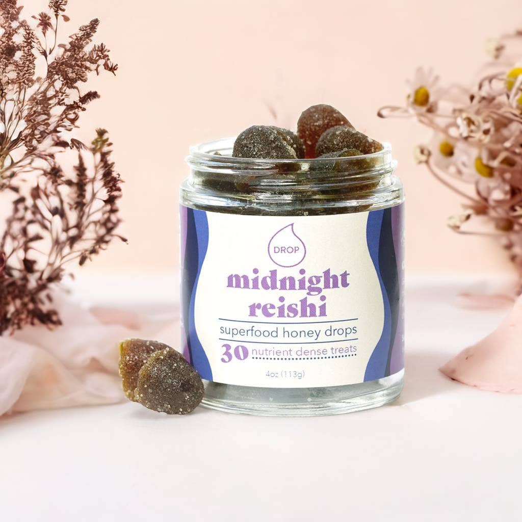 Midnight Reishi | Mushroom Honey Gummy | Sleep & Relaxation: 5 Count Pouch (Grab & Go Sample)