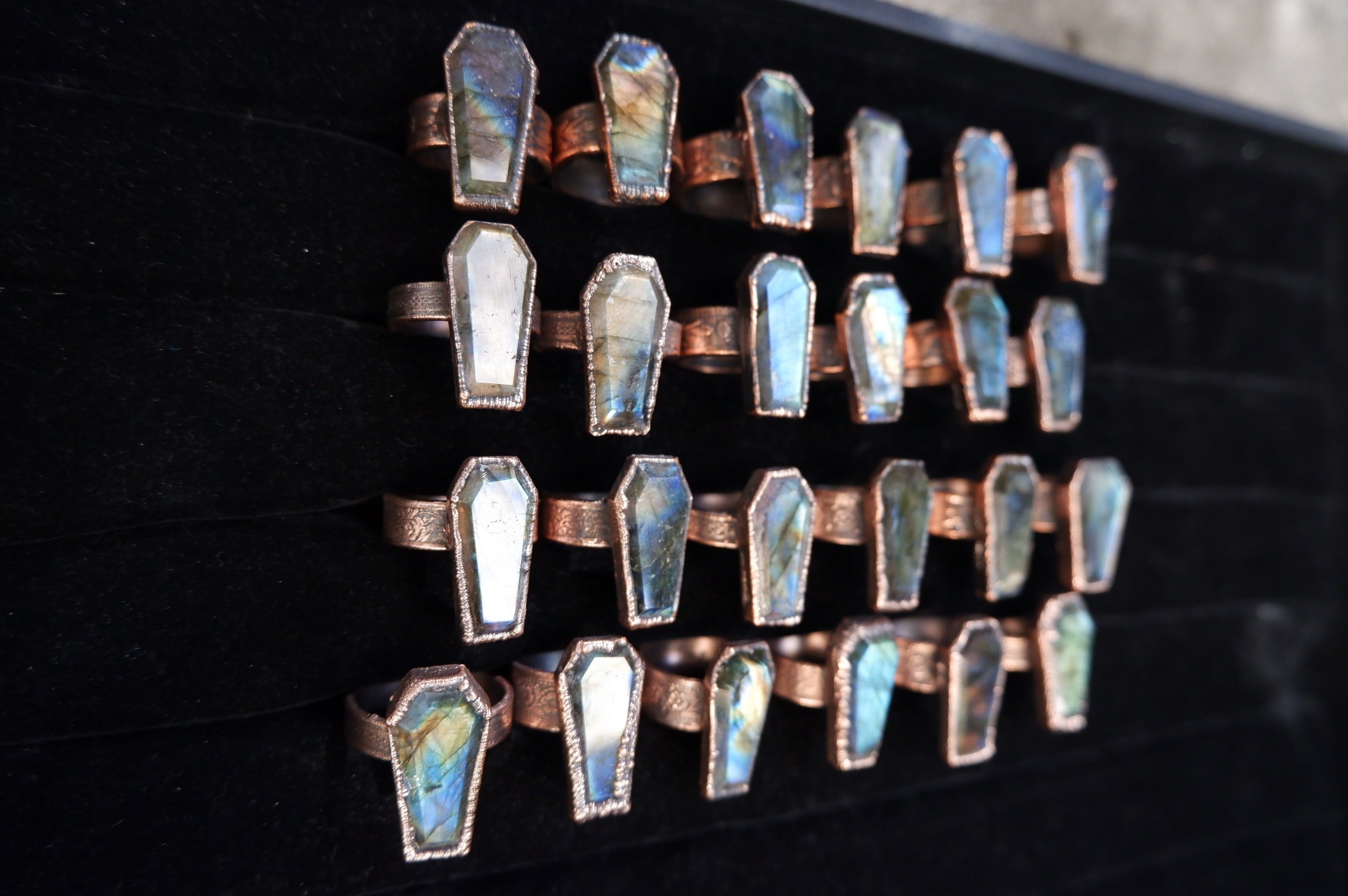Labradorite Coffin Ring
